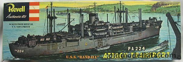 Revell 1/376 USS Randall Attack Transport PA224 - Haskell Class - 'S' Kit, H329-169 plastic model kit